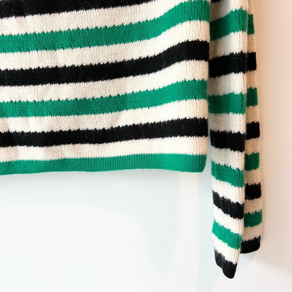 Lovers + Friends Rock N Roll Sweater Green Stripe Size Small - Picture 4 of 12